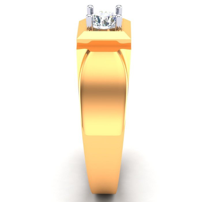 Gold Gents Solitaire Ring