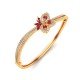 Gold Ruby Oval Bracelet