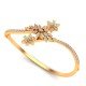 Flower Gold Bangle Bracelet