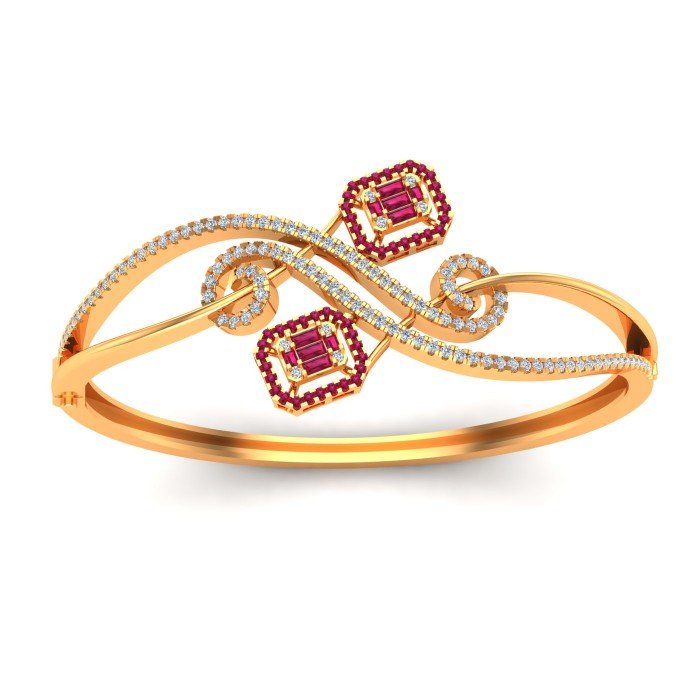 Ruby Wedding Oval Bracelet