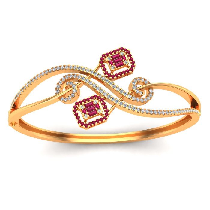 Ruby Wedding Oval Bracelet