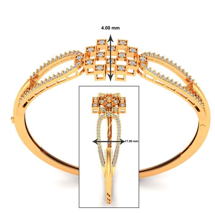 Artificial Diamond Oval Bracelet
