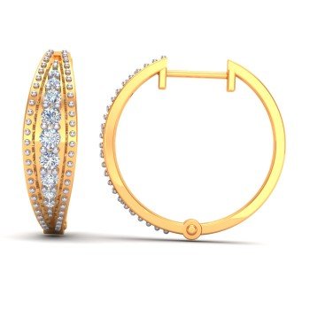 Round Hoop Earring Gold