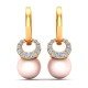 Pink Pearl Hoop Earring