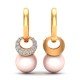 Pink Pearl Hoop Earring