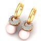 Pink Pearl Hoop Earring