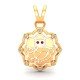 Gold Ganesh Ji Round Pendant