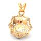 Gold Ganesh Ji Round Pendant