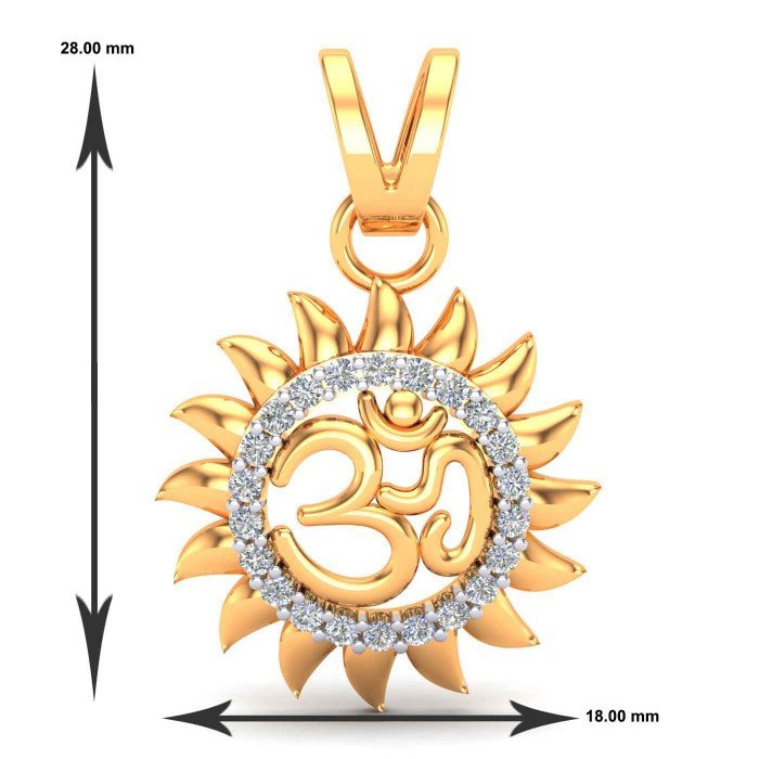 Om Surya Gold Pendant