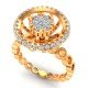 Round Cocktail Ring in Gold Round Cocktail Ring in Gold