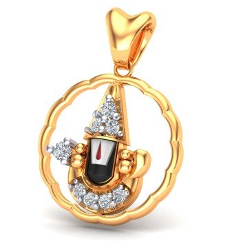 Tirupati Balaji Pendant Gold