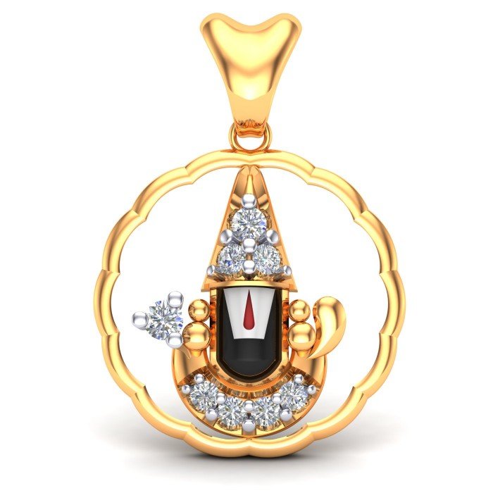 Tirupati Balaji Pendant Gold