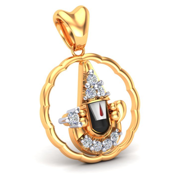 Tirupati Balaji Pendant Gold