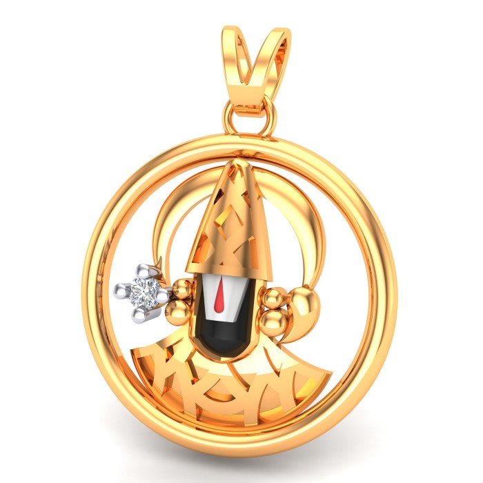 Tirupati Balaji Gold Pendant