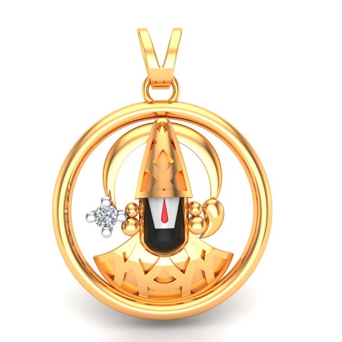 Tirupati Balaji Gold Pendant