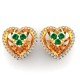 Heart Earring Emerald