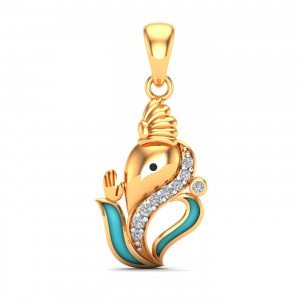 Ganapati Bappa Gold Pendant