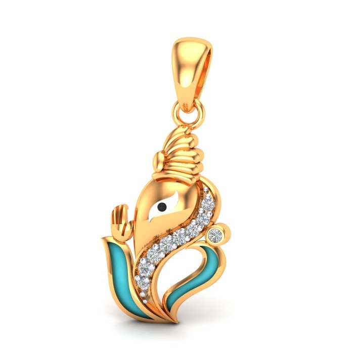 Ganapati Bappa Gold Pendant