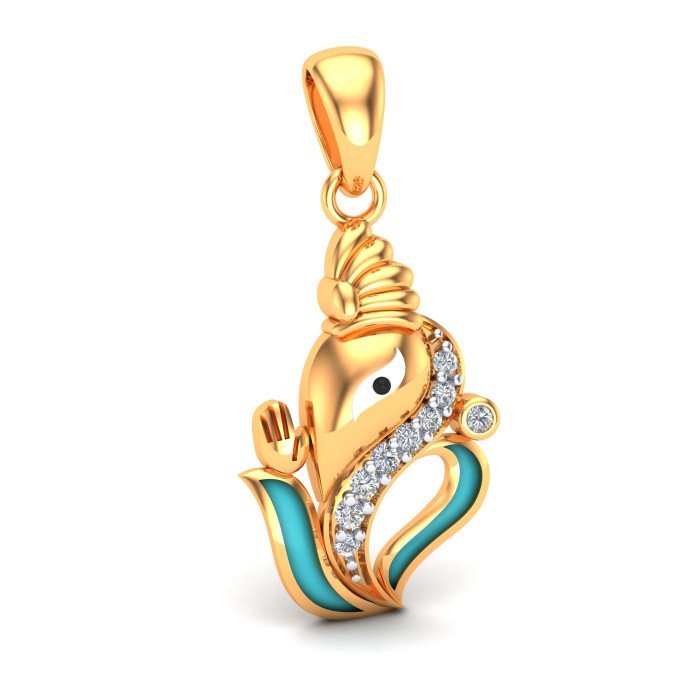 Ganapati Bappa Gold Pendant