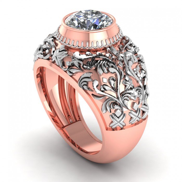 Rose Gold Bridal Gents Ring