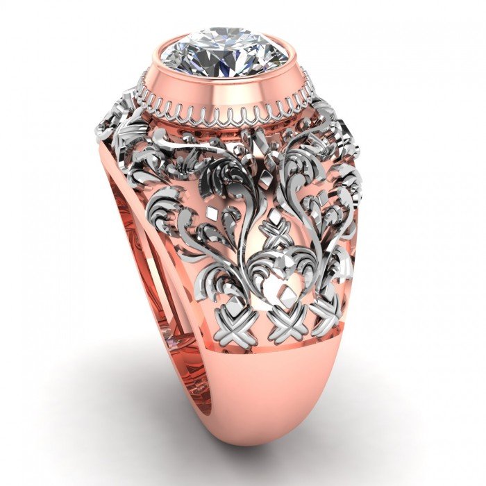 Rose Gold Bridal Gents Ring