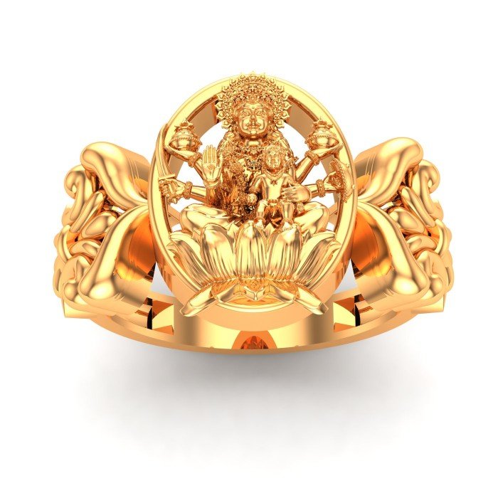 Santoshi Mata Gold Ring