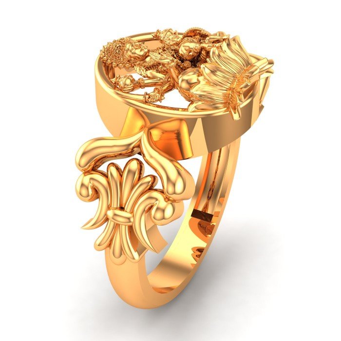 Santoshi Mata Gold Ring