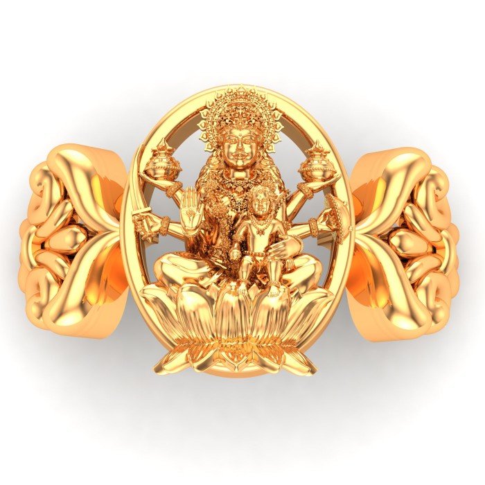 Santoshi Mata Gold Ring