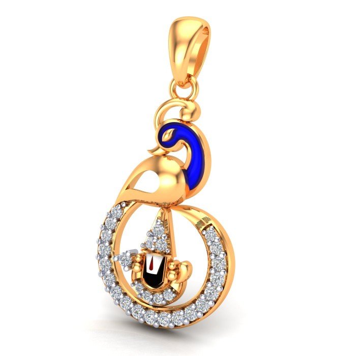 Stylish Tirupati Balaji Peacock Locket