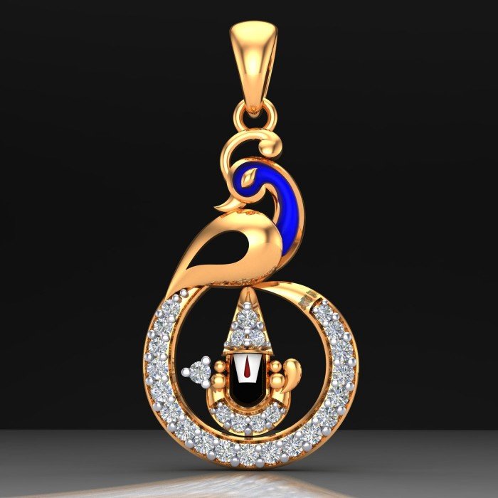 Stylish Tirupati Balaji Peacock Locket