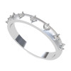 Silver American Diamond Band Ring