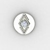 American Diamond Silver Buttons