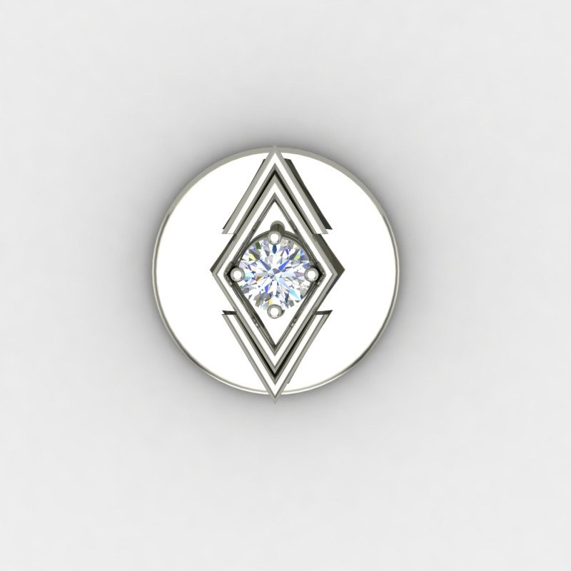 American Diamond Silver Buttons