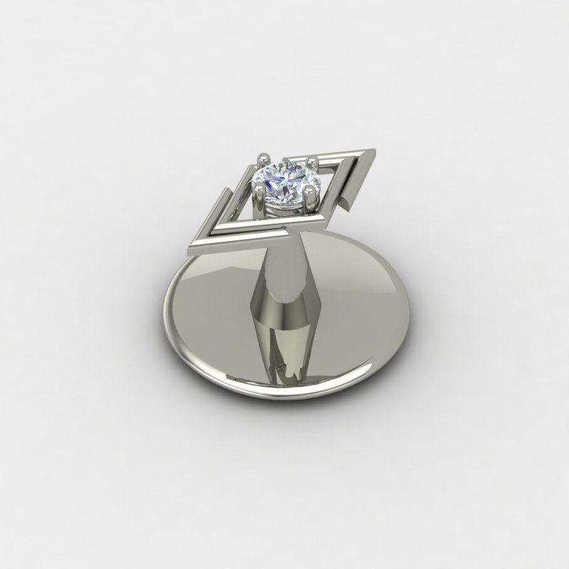 American Diamond Silver Buttons