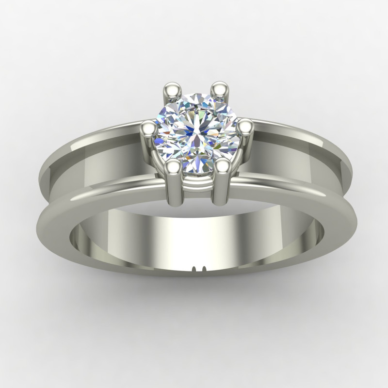 Round Solitaire American Diamond Ring Round Solitaire American Diamond Ring