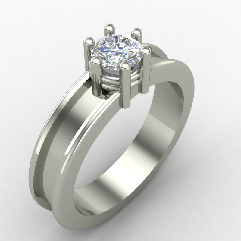 Round Solitaire American Diamond Ring Round Solitaire American Diamond Ring