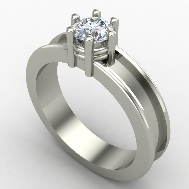 Round Solitaire American Diamond Ring Round Solitaire American Diamond Ring