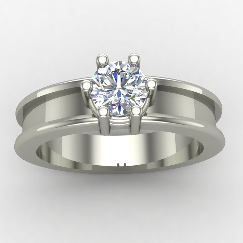 Round Solitaire American Diamond Ring Round Solitaire American Diamond Ring