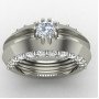 Round Cut Solitaire Engagement Ring Silver