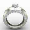 Round Cut Solitaire Engagement Ring Silver Round Cut Solitaire Engagement Ring Silver