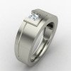 Solitaire Ring With Hallmark Silver Solitaire Ring With Hallmark Silver