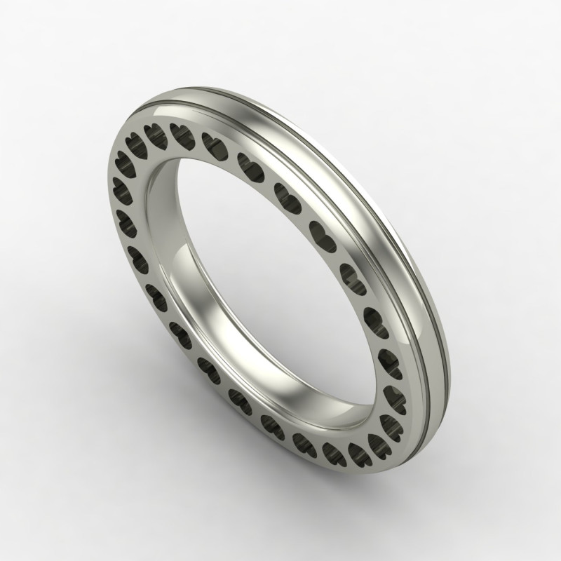 Silver Anniversary Promise Band Ring