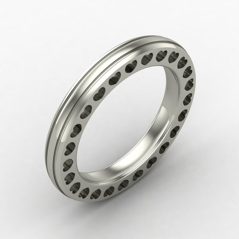 Silver Anniversary Promise Band Ring