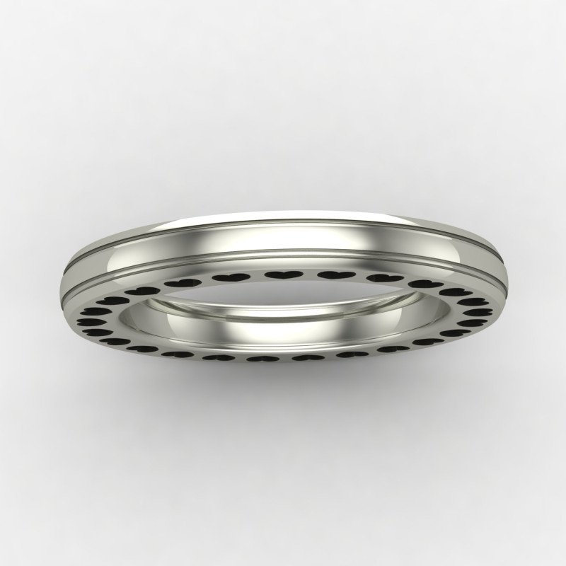 Silver Anniversary Promise Band Ring