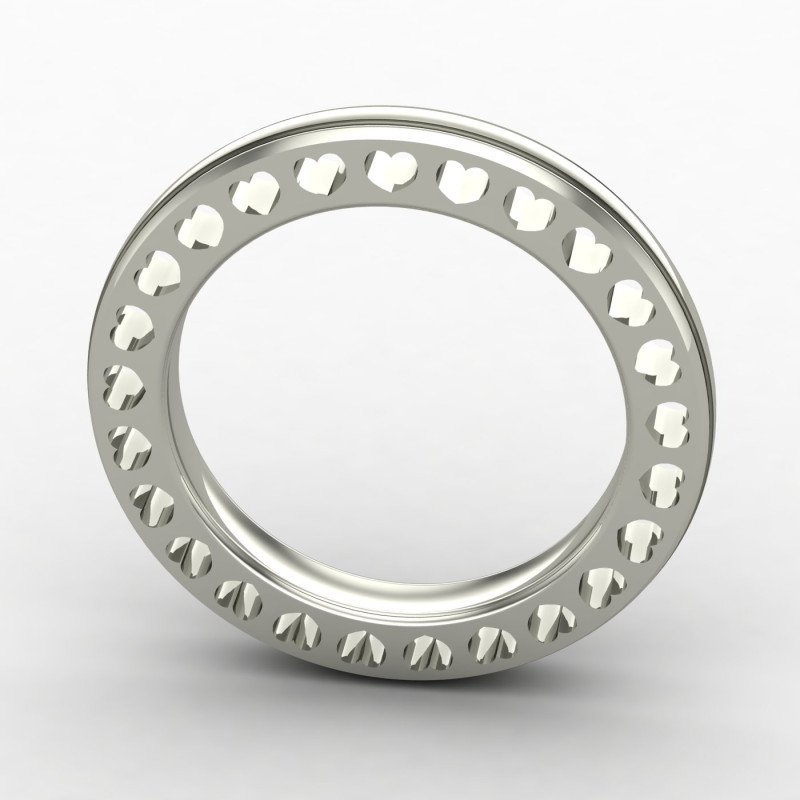 Silver Anniversary Promise Band Ring