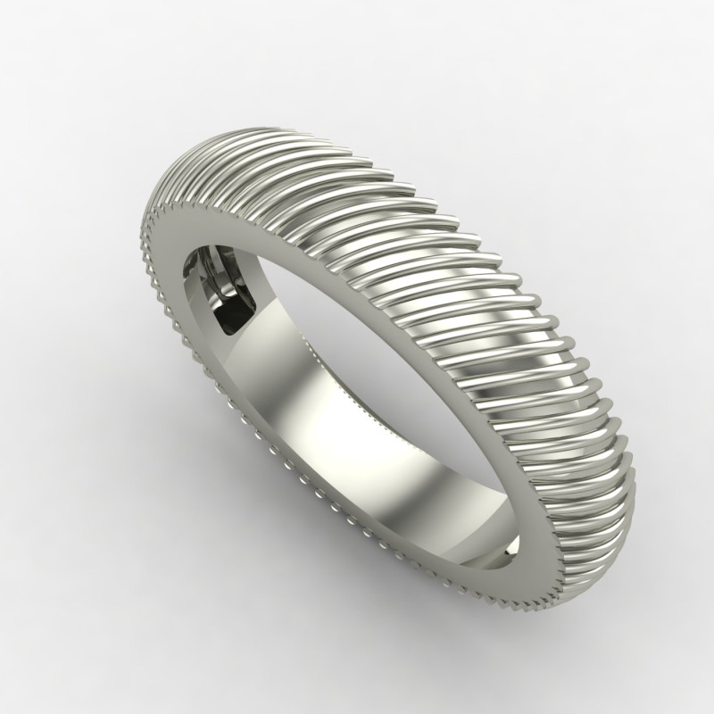 Wide Silver Band Ring