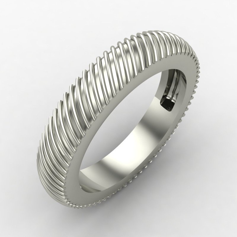 Wide Silver Band Ring