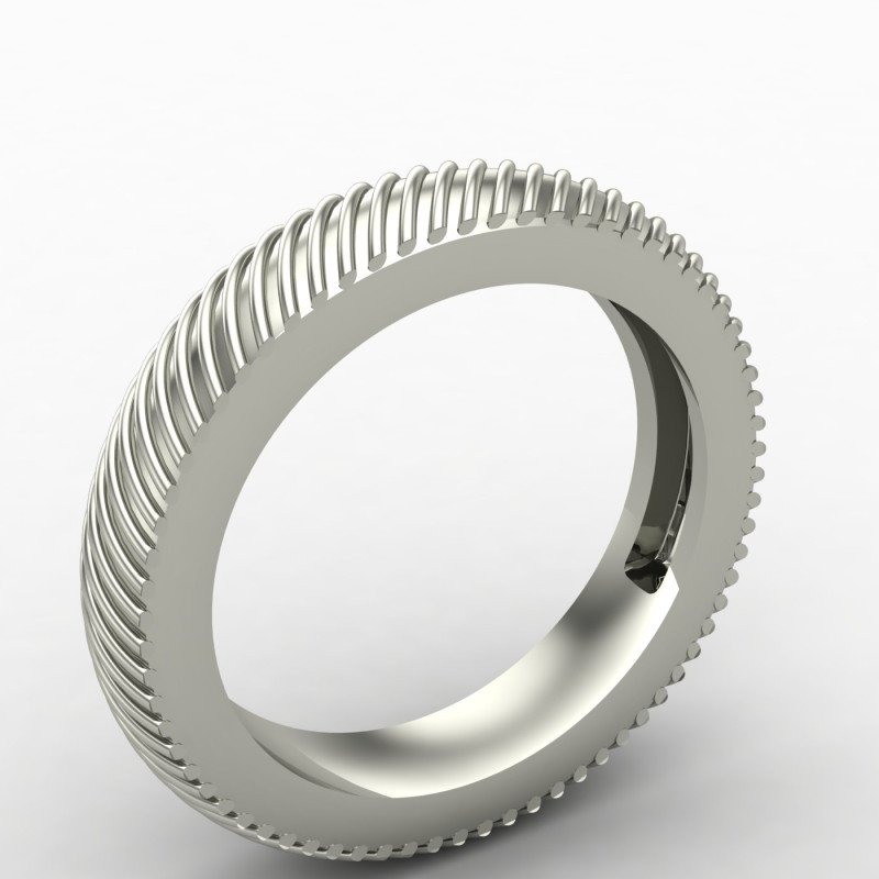 Wide Silver Band Ring