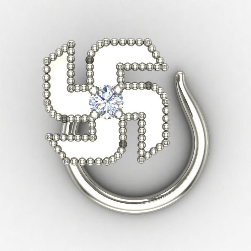 Swastik Nose Pin Swastik Nose Pin