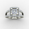 Princess American Diamond Solitaire Ring
